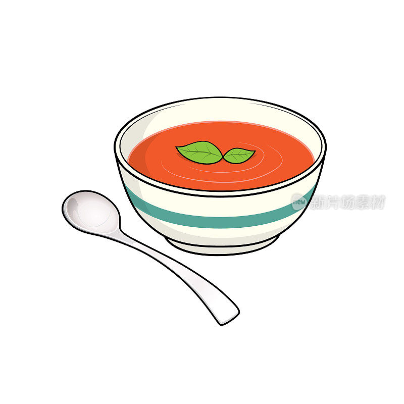Cartoon soup pictures for kids This is a vector illustration for preschool and home training for parents and teachers.